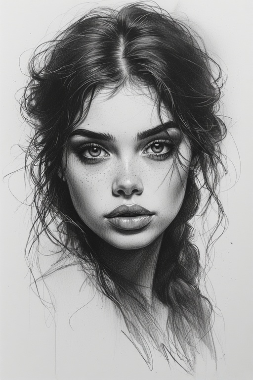 black and white pencil drawing 2